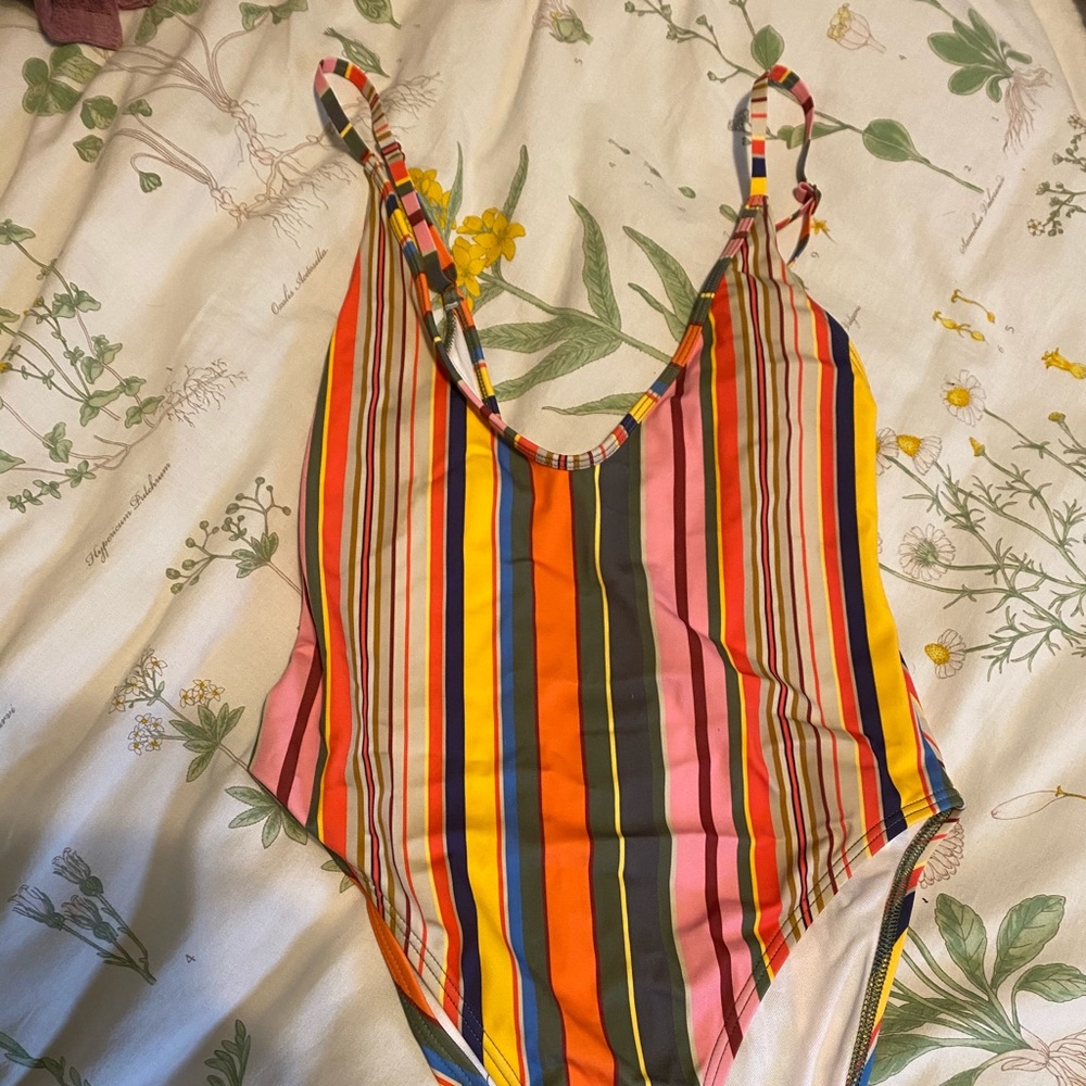 Urban outfitters rainbow striped bathing suit